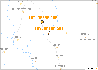 map of Taylors Bridge