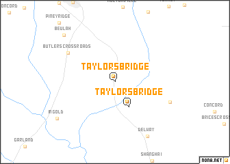map of Taylors Bridge