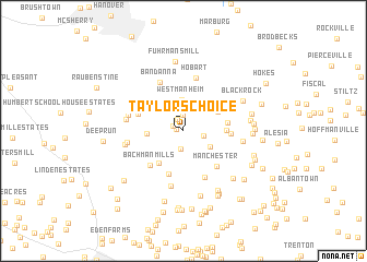 map of Taylors Choice