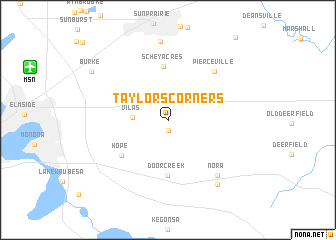 map of Taylors Corners