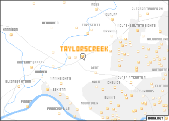 map of Taylors Creek