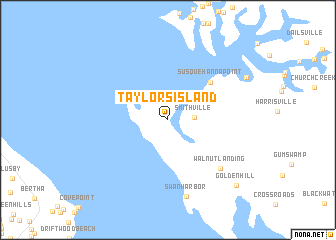 map of Taylors Island