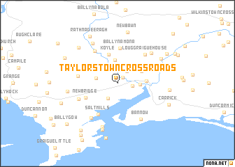 map of Taylorstown Cross Roads