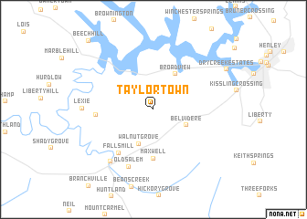map of Taylortown
