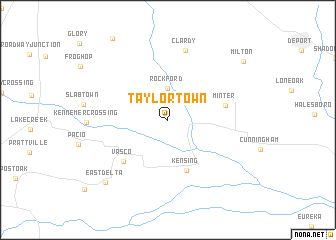 map of Taylor Town