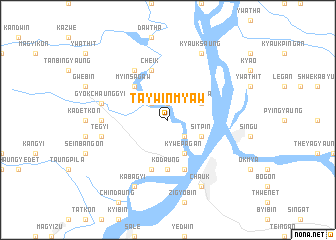 map of Taywinmyaw