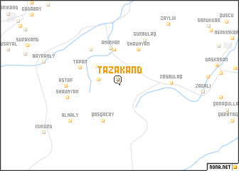 map of Tǝzǝkǝnd