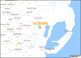 map of Tǝzǝkǝnd