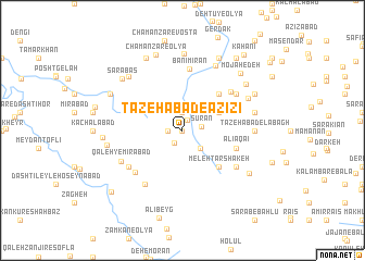 map of Tāzehābād-e ‘Azīzī