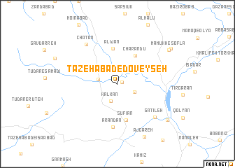 map of Tāzehābād-e Doveyseh