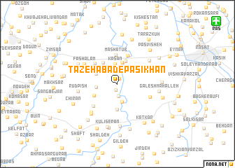 map of Tāzehābād-e Pasīkhān