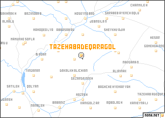 map of Tāzehābād-e Qarāgol