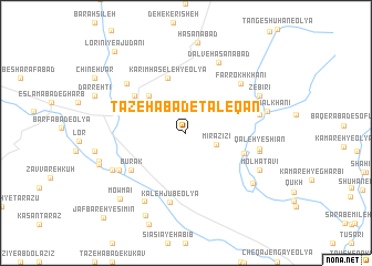 map of Tāzehābād-e Ţāleqān