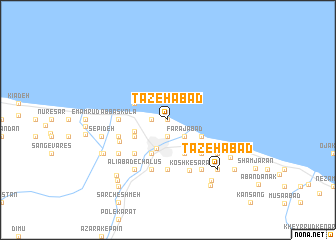 map of Tāzehābād