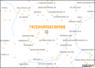 map of Tāzehkand-e Chenāq