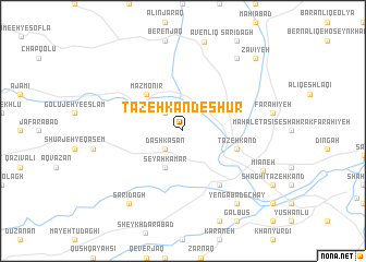 map of Tāzeh Kand-e Shūr