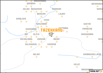 map of Tāzeh Kand