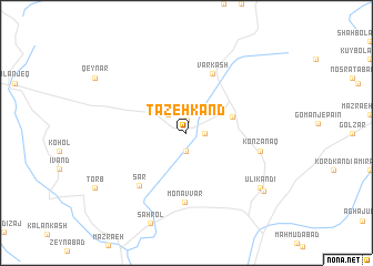 map of Tāzeh Kand