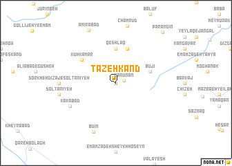 map of Tāzeh Kand