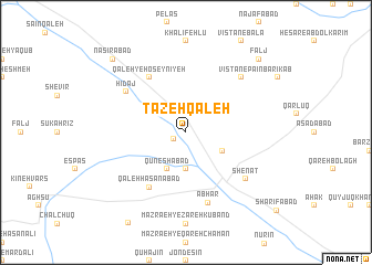 map of Tāzeh Qal‘eh