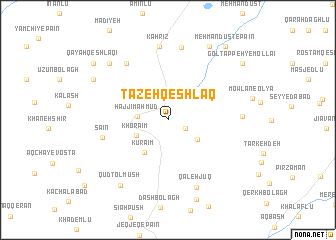 map of Tāzeh Qeshlāq