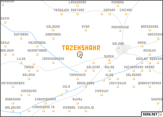 map of Tāzeh Shahr