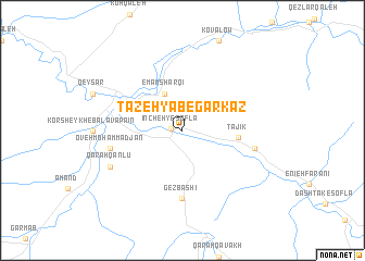 map of Tāzeh Yāb-e Garkaz
