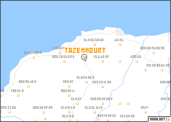 map of Tazêmmourt