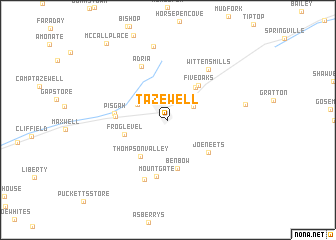 map of Tazewell