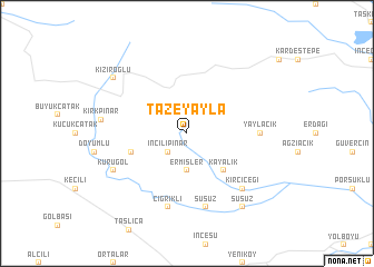 map of Tazeyayla