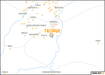 map of Tāzipur