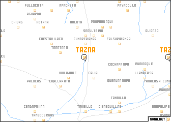 map of Tazna