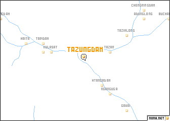 map of Tazungdām