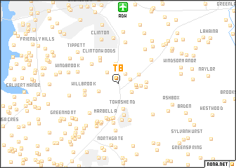 map of T B