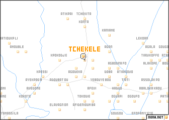 map of Tchékélé