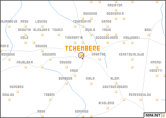 map of Tchèmbèré