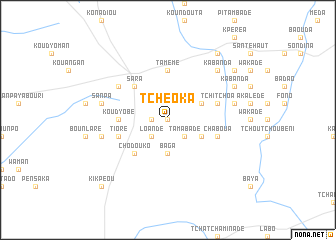 map of Tchéoka