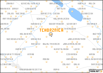 map of Tchórznica