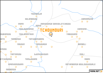 map of Tchoumouri