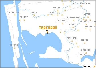 map of Teacapán