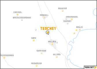 map of Teachey