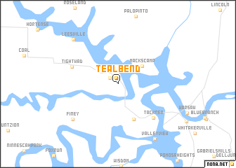 map of Teal Bend