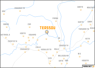 map of Téassou