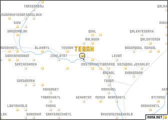 map of Tēbah