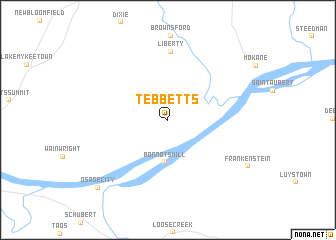 map of Tebbetts