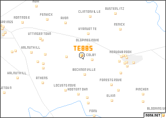 map of Tebbs