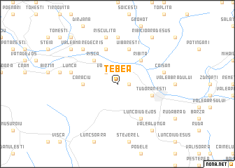 map of Ţebea