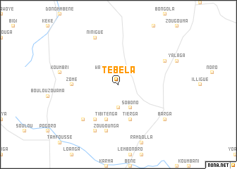 map of Tébèla