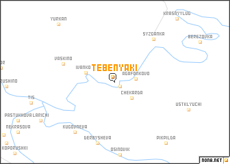 map of Tebenyaki