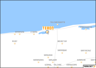 map of Tebon